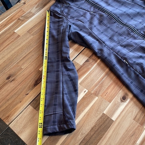 Vuarnet Long Plaid Funnel Neck Fall Coat - Picture 9 of 10